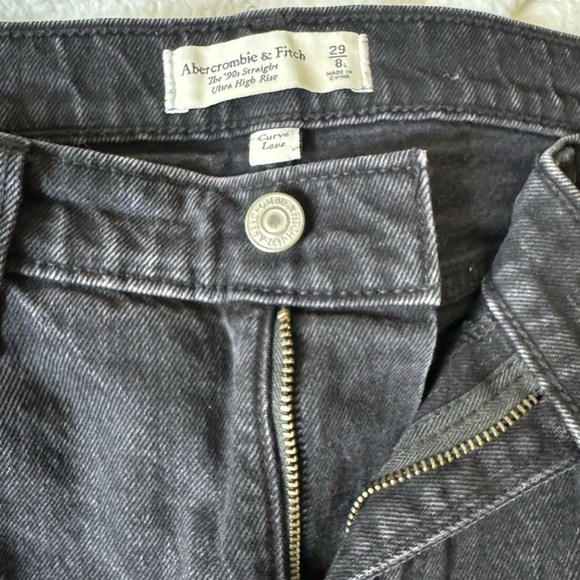 Curve Love Ultra High Rise 90s Straight Jeans Black 29/8 L - Picture 3 of 4